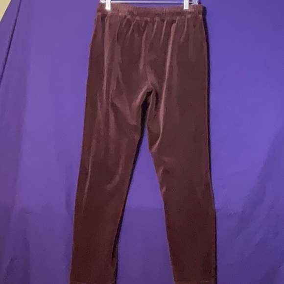 Vintage Cotton women’s chocolate brown velour sweatpants, size L - Picture 2 of 8